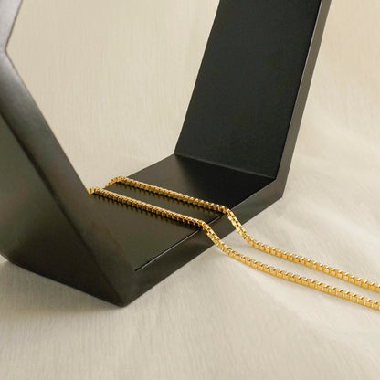 Cadena Veneciana Gruesa – 65 cm en Oro Laminado