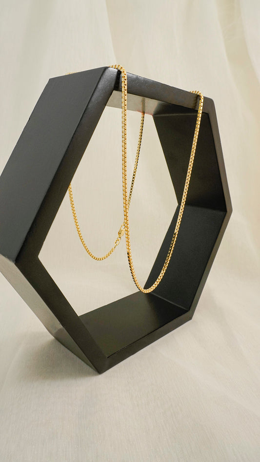 Cadena Veneciana Gruesa – 65 cm en Oro Laminado