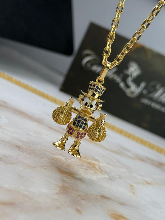 Dije Tío Rico McPato en Oro de 18K