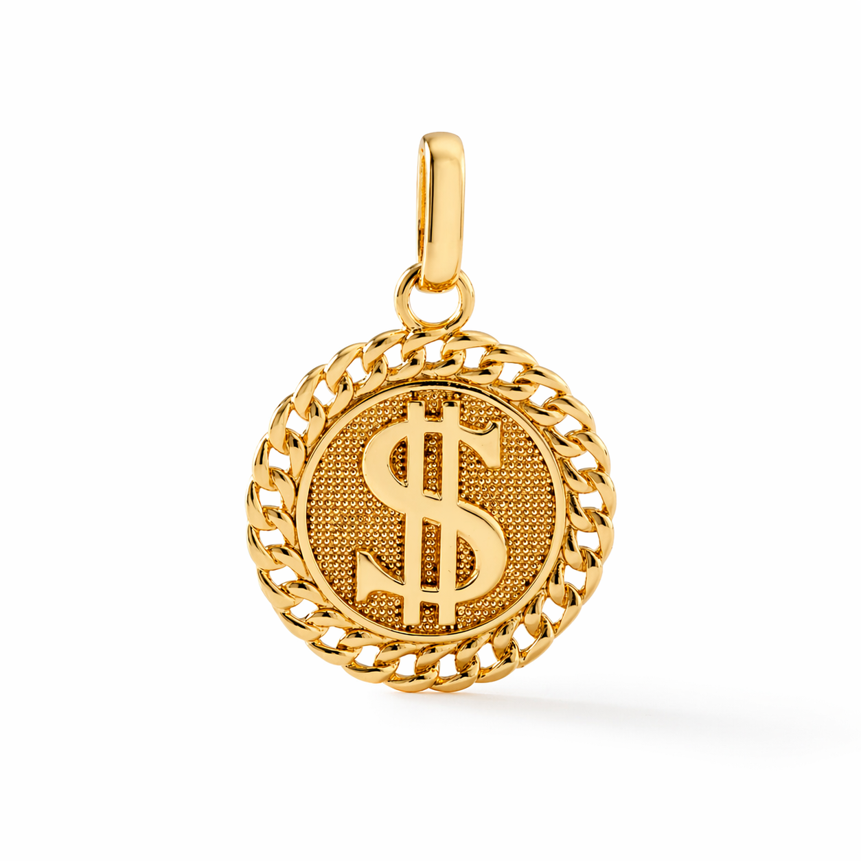 💎 Dije Signo Peso en Oro Laminado