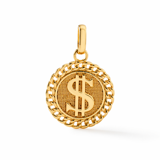 💎 Dije Signo Peso en Oro Laminado