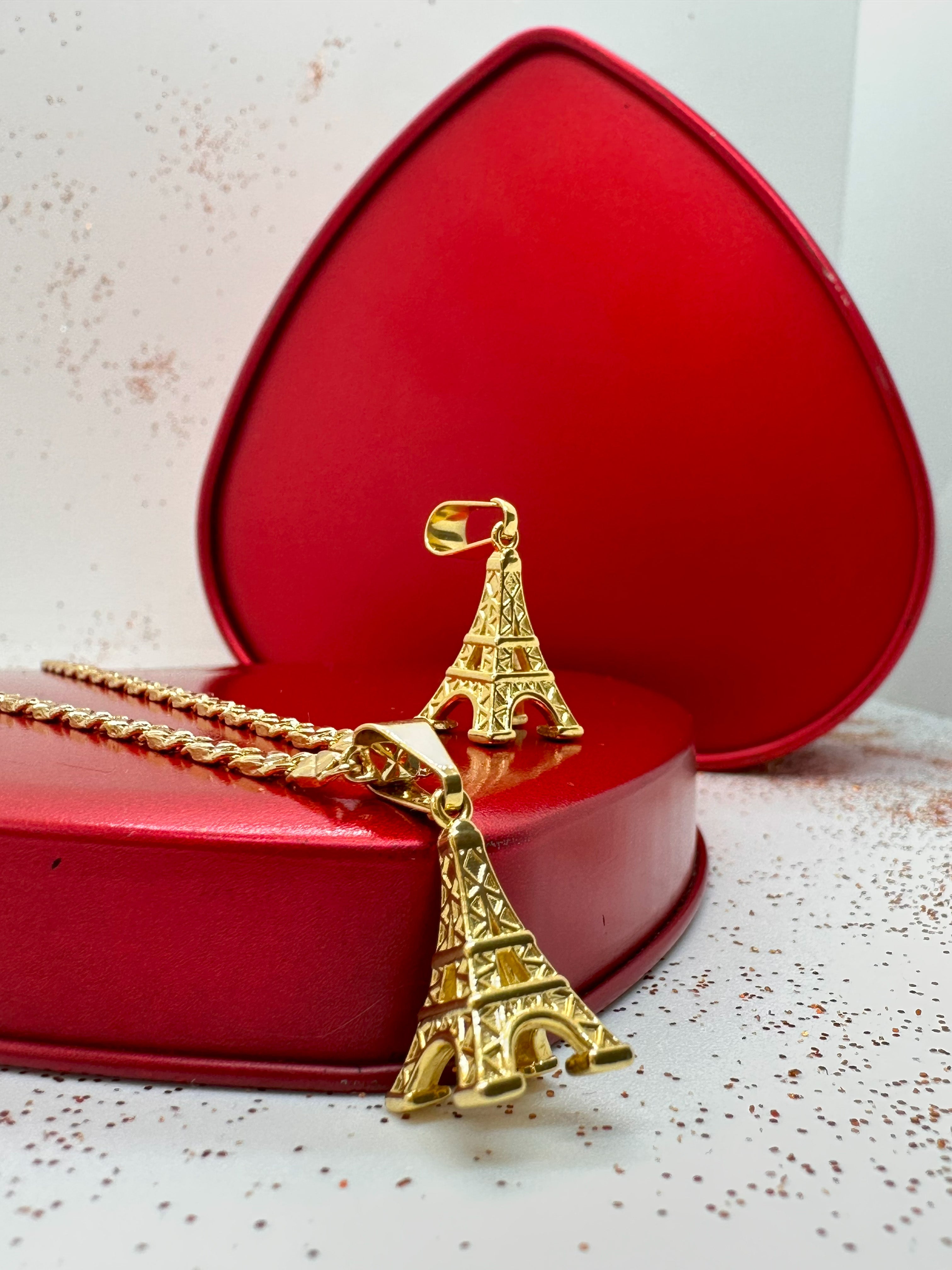Dije Torre Eiffel en Oro Laminado