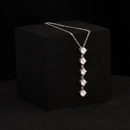 Gargantilla Cascada Crystal 40 cm + Extensión en Plata