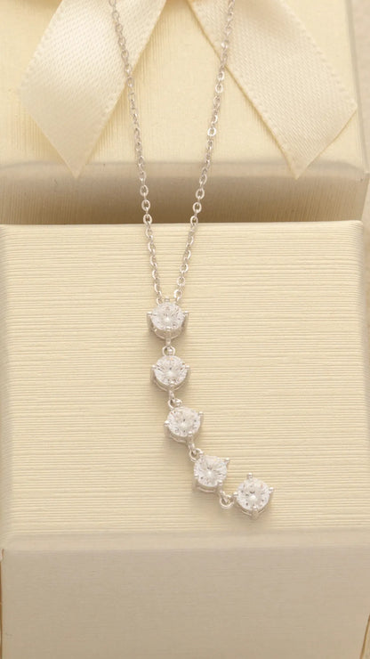Gargantilla Cascada Crystal 40 cm + Extensión en Plata