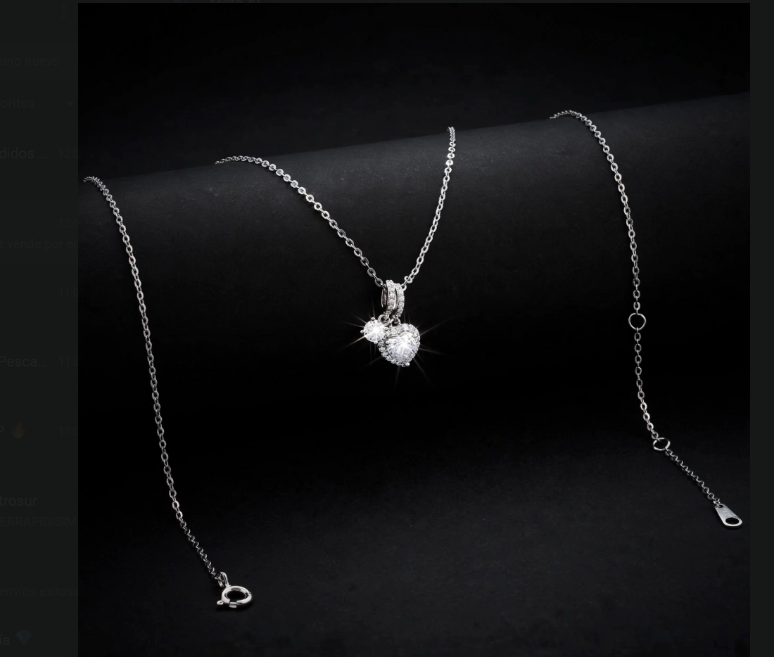 Gargantilla Amore Duo – 45 cm en Plata