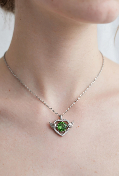 Gargantilla Angelique Green – 45 cm en Plata
