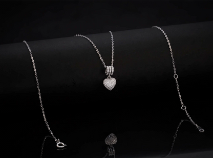 Gargantilla Cuore Brillante – 45 cm en Plata