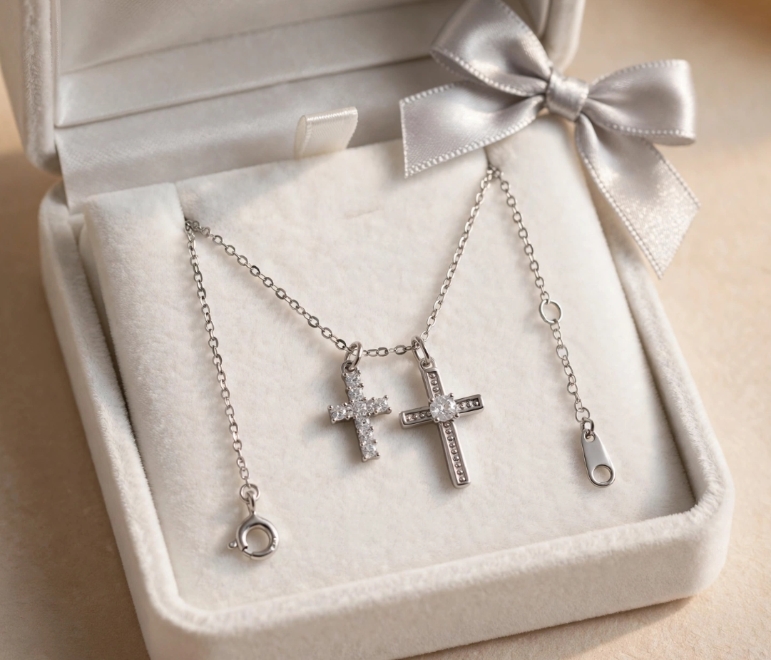 Gargantilla Faith Lumière – 45 cm en Plata