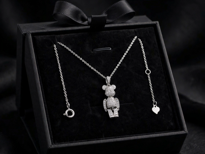 Gargantilla Teddy Charm – 45 cm en Plata