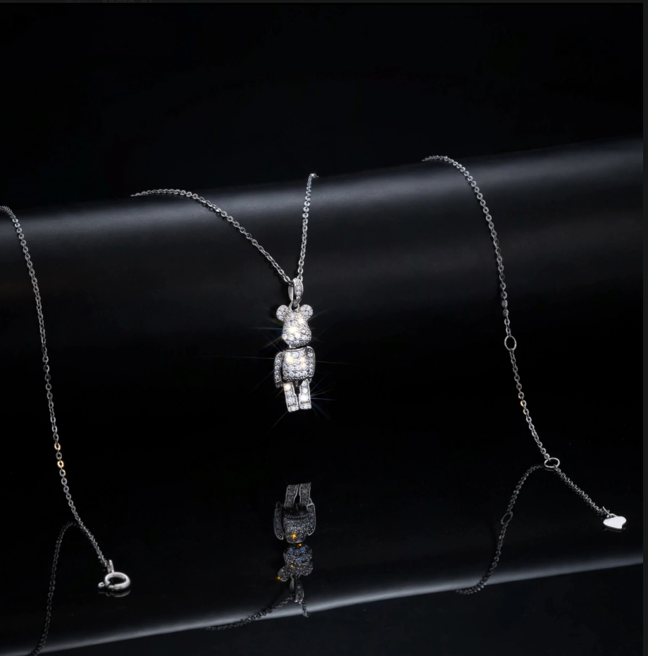 Gargantilla Teddy Charm – 45 cm en Plata