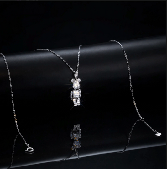Gargantilla Teddy Charm – 45 cm en Plata