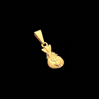 Dije Bolsa de Dinero en Oro Laminado