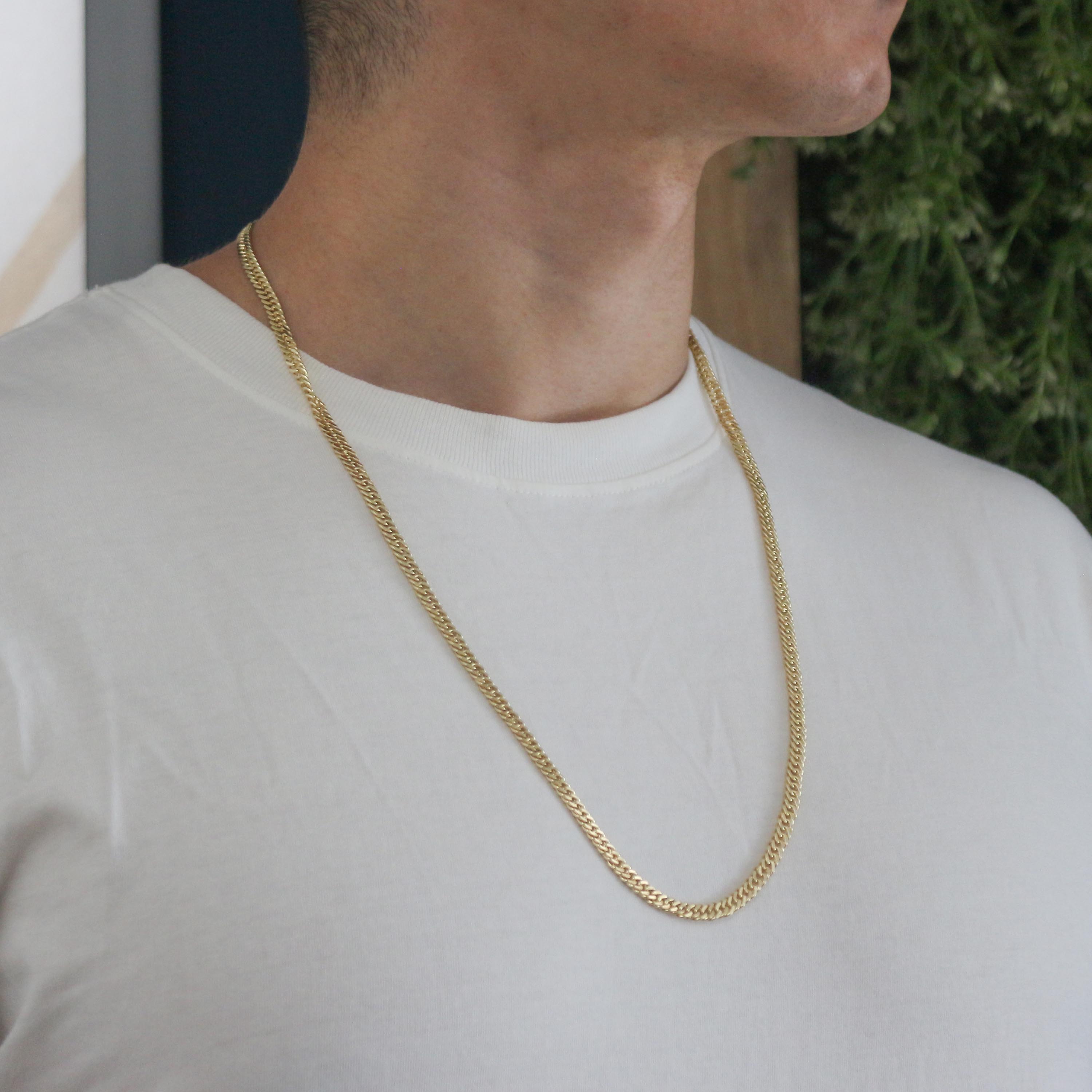 Cadena Continua 4 mm – 65 cm en Oro Laminado