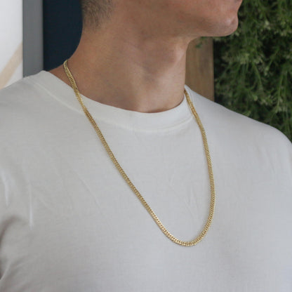 Cadena Continua 4 mm – 65 cm en Oro Laminado