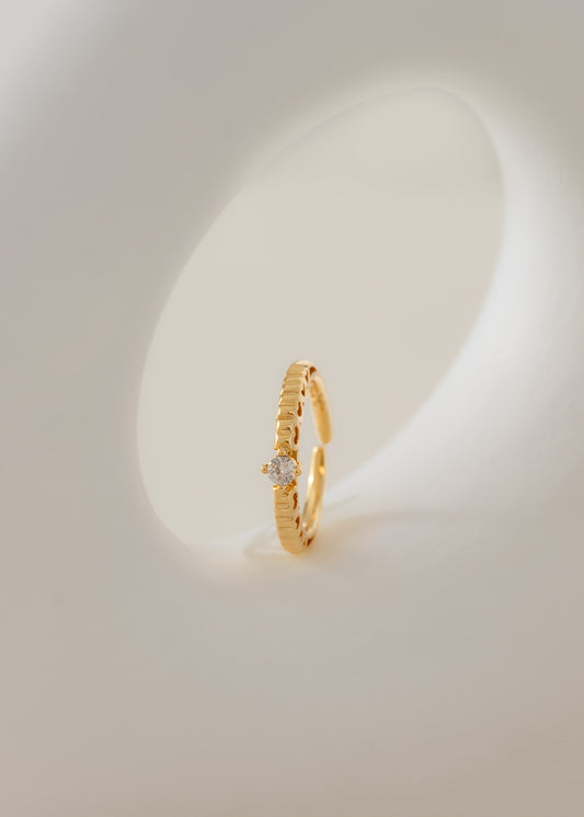 Anillo Sparkle Ajustable Oro Laminado