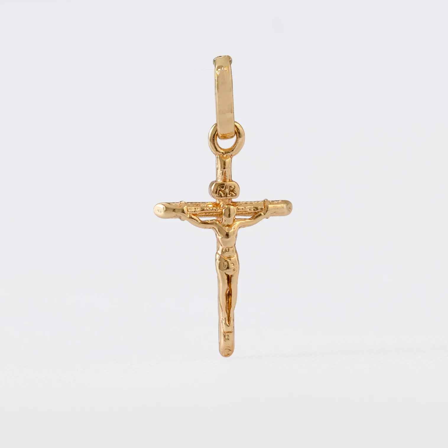 Dije INRI Redentor Mini en Oro Laminado