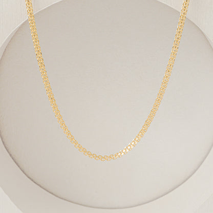 Cadena Tejido Chino 3 mm – 45 cm | Oro Laminado