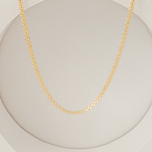 Cadena Tejido Chino 3 mm – 45 cm | Oro Laminado