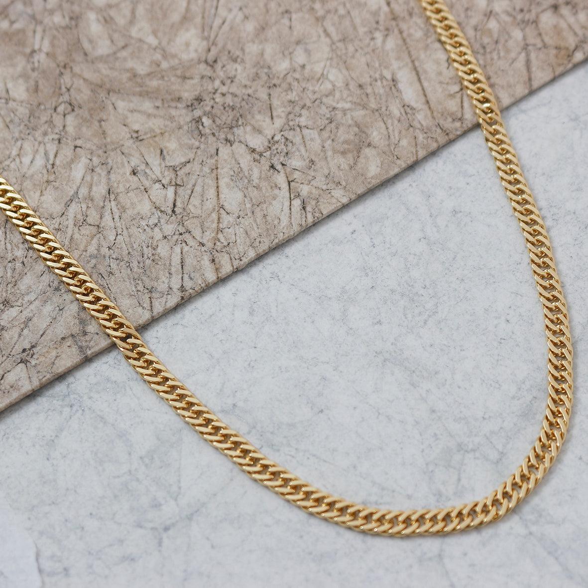 Cadena Continua 4 mm – 65 cm en Oro Laminado