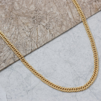 Cadena Continua 4 mm – 65 cm en Oro Laminado