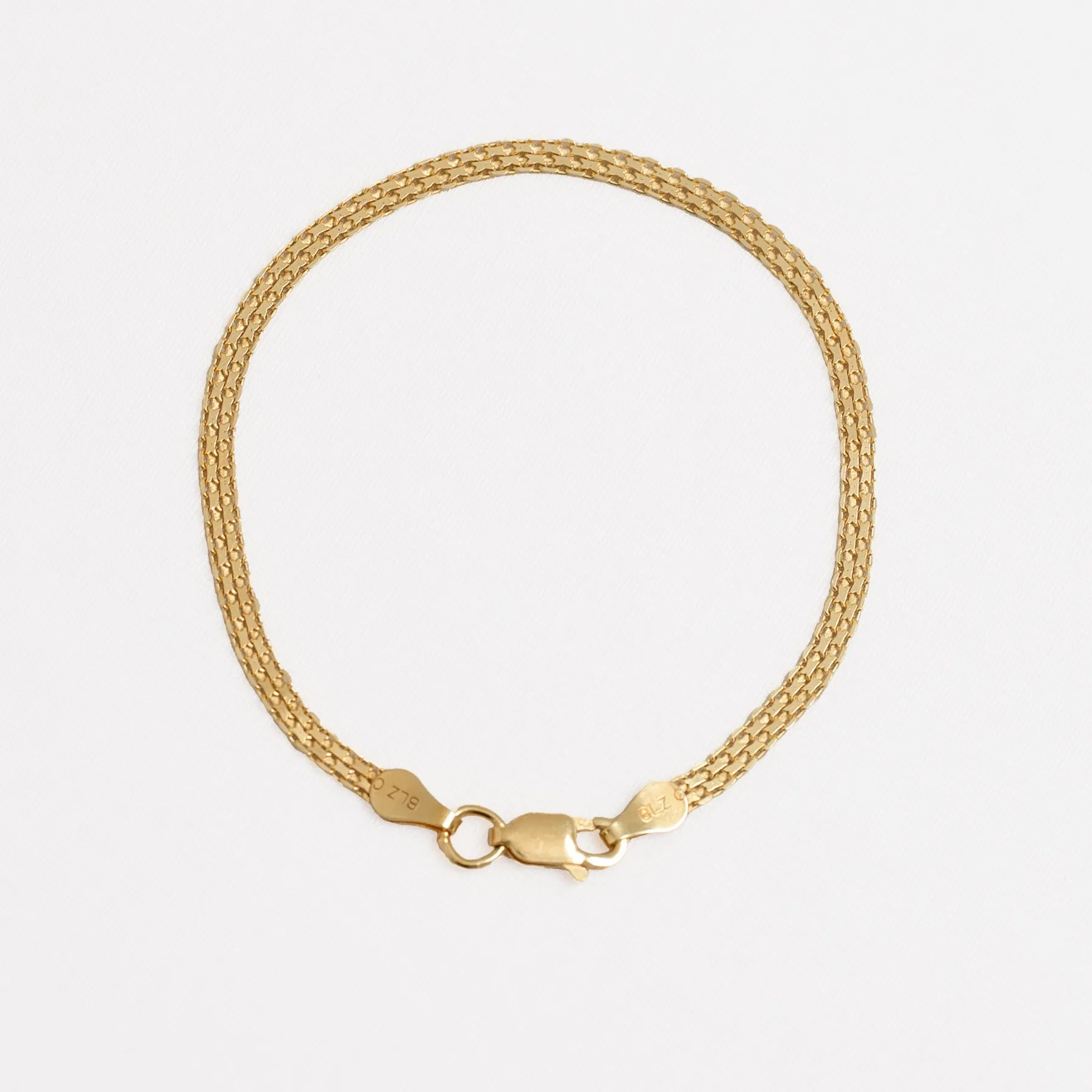 Pulsera China IT 3 mm 16 cm en oro laminado elegante