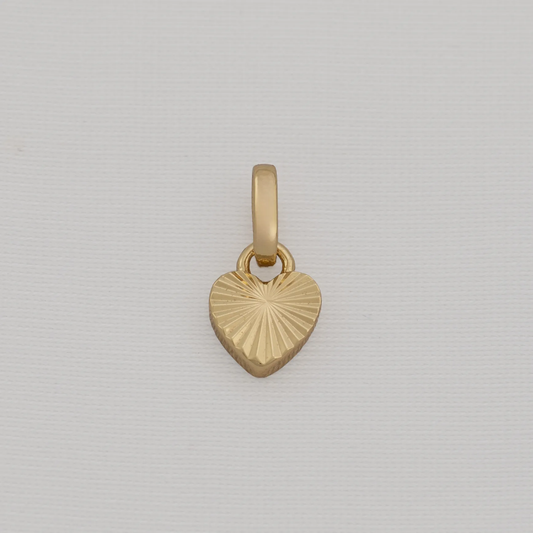 💎 Dije Corazón Sol Mini en Oro Laminado