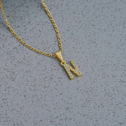 Dije Letra N en Oro Laminado
