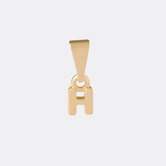 Dije Letras H en Oro Laminado