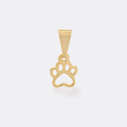 Dije Mini Huella de Perro en Oro Laminado