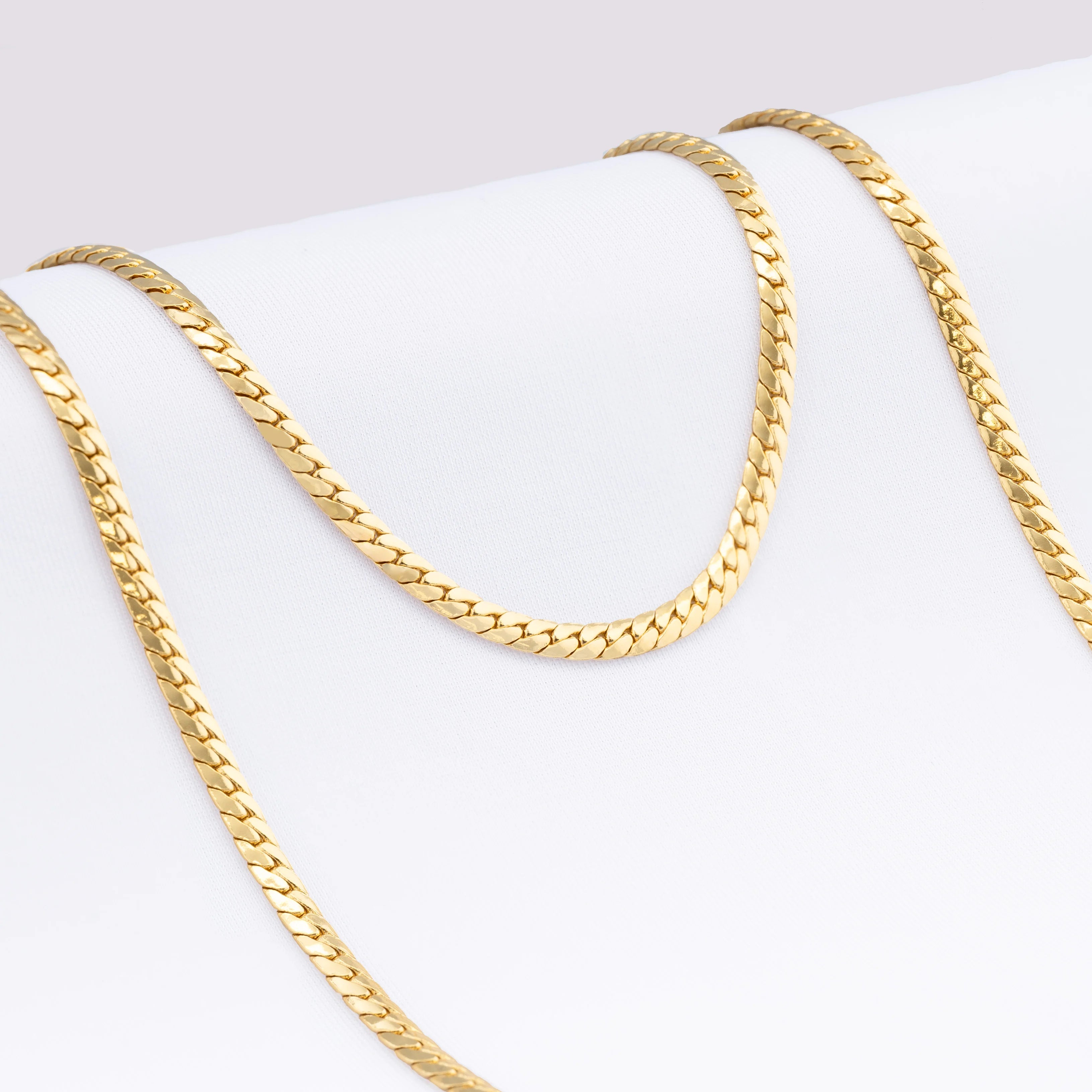 Cadena Serpiente 4 mm – 65 cm en Oro Laminado