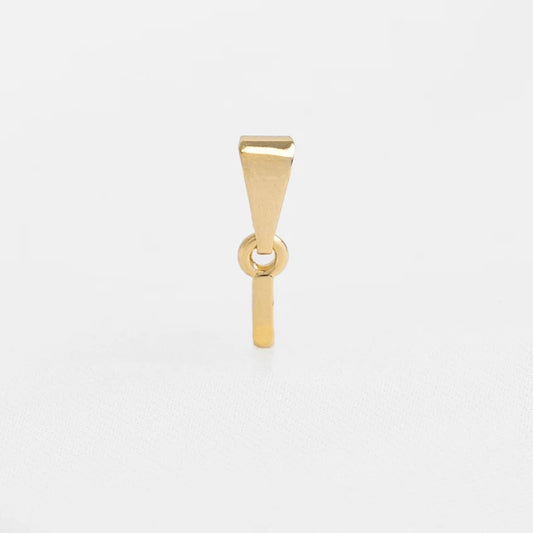 Dije Letras I en Oro Laminado
