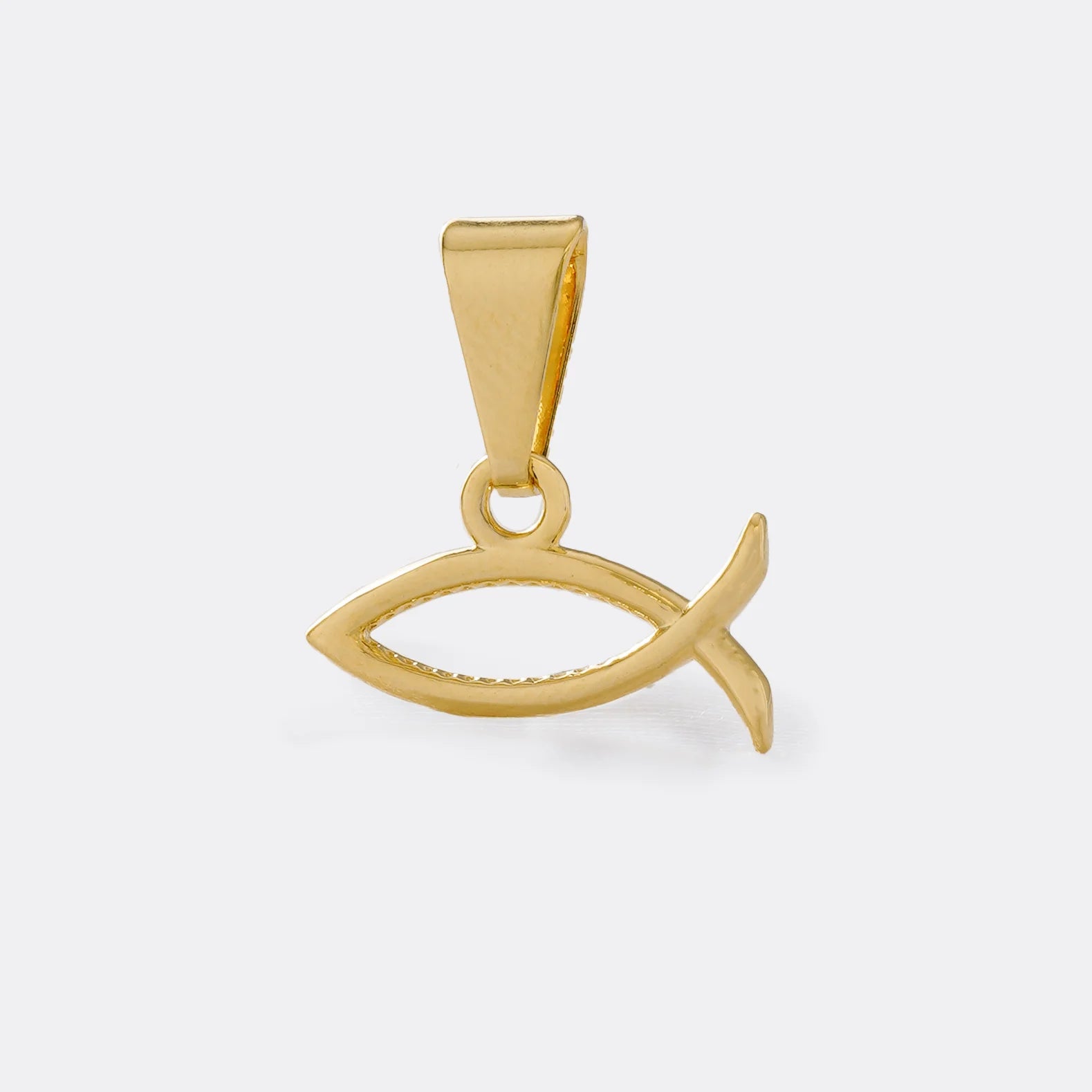Dije Ichthys (Ichtus) en Oro Laminado
