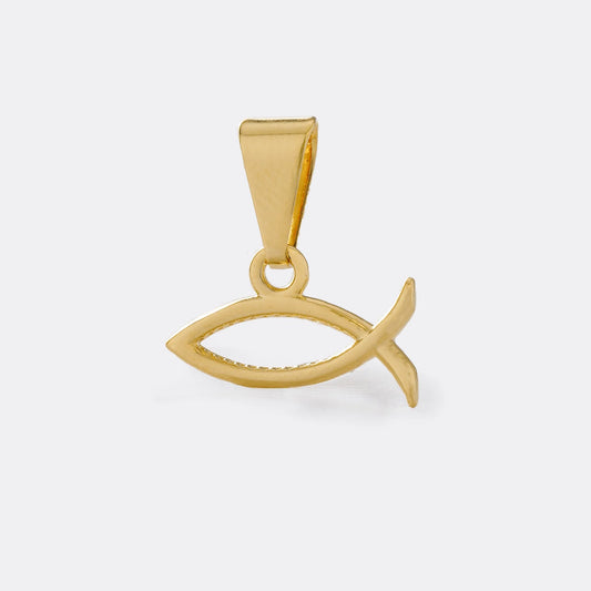 Dije Ichthys (Ichtus) en Oro Laminado