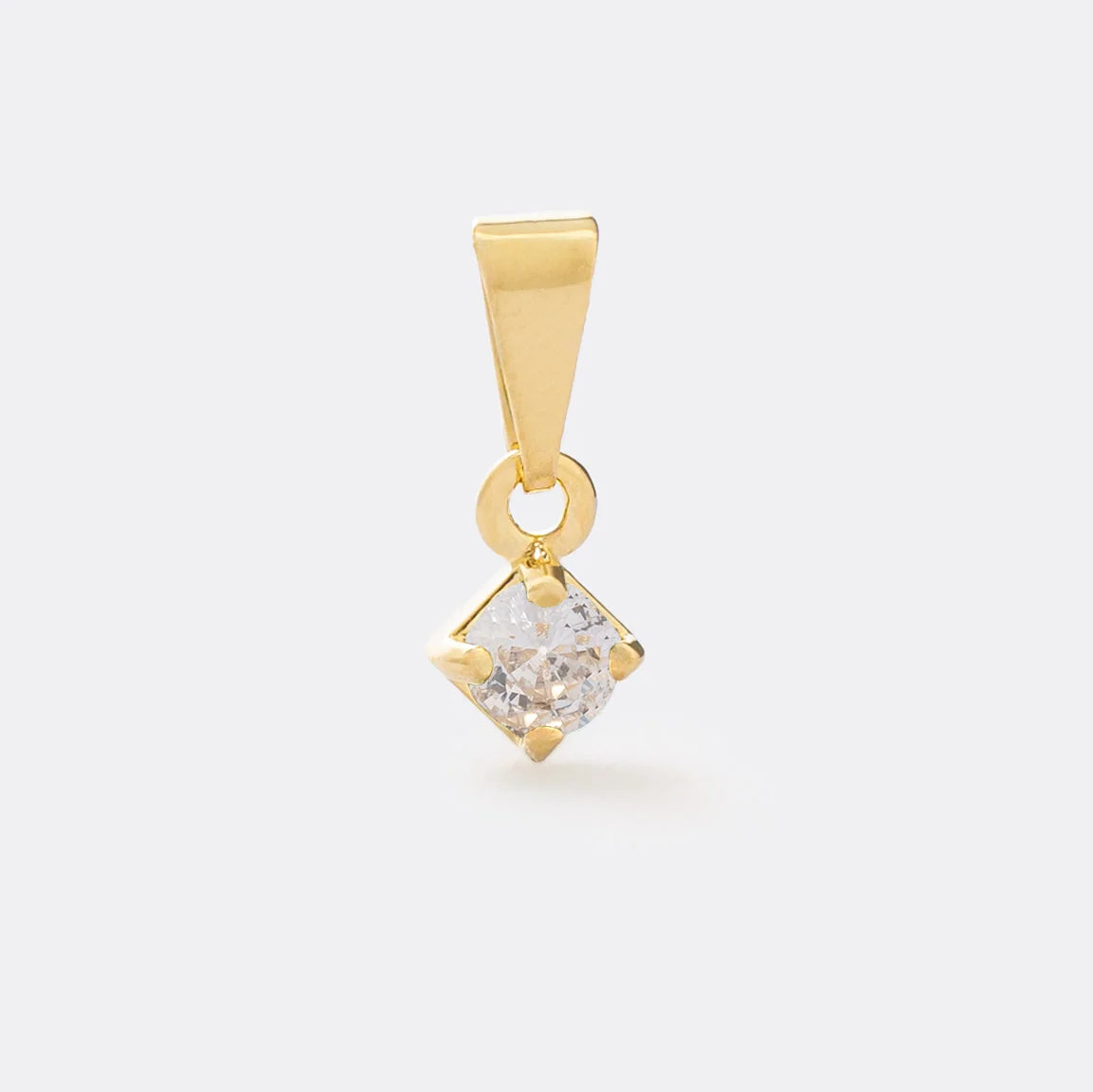 Dije Unique Cristal en Oro Laminado