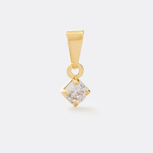 Dije Unique Cristal en Oro Laminado