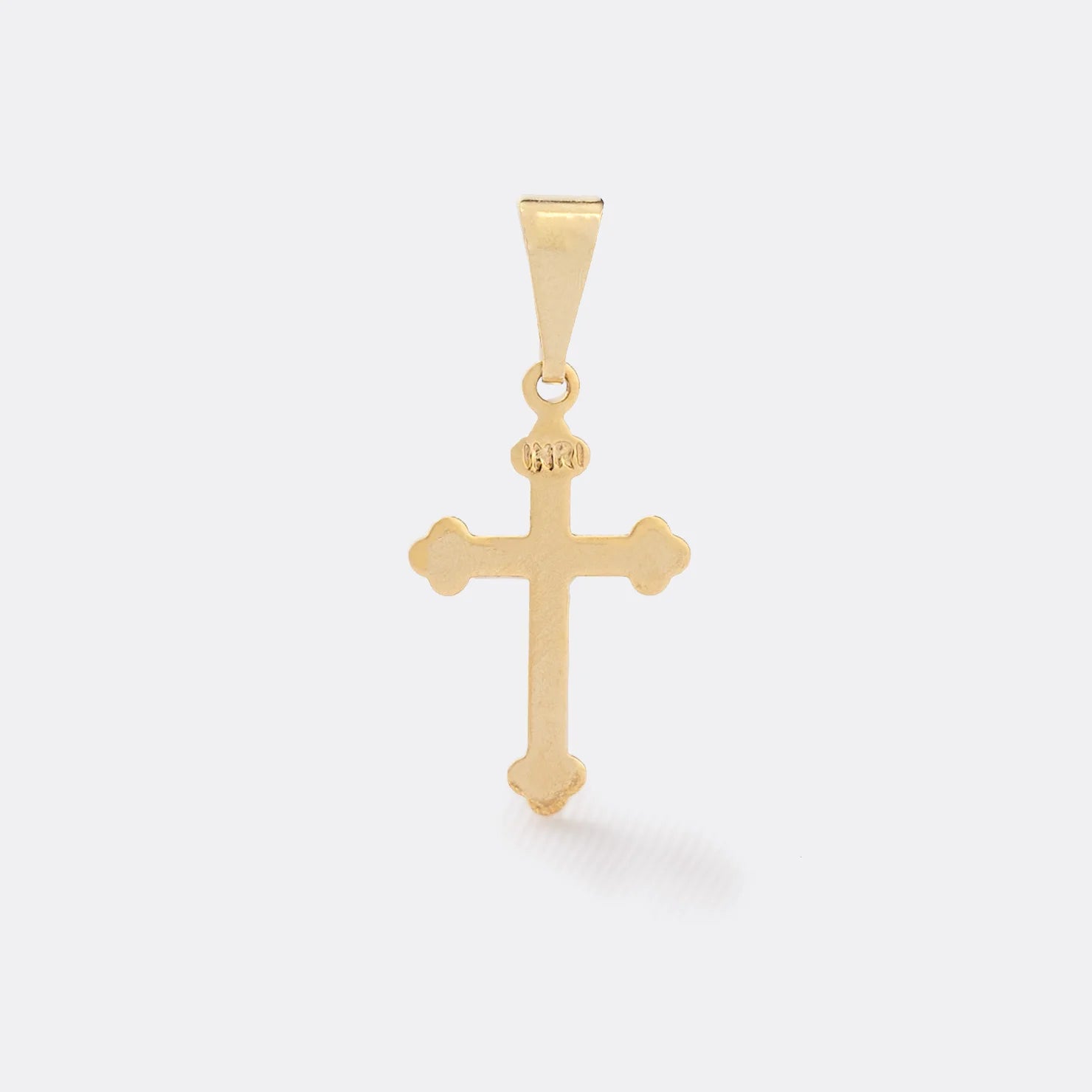 Dije Cruz INRI Delgada 1.5 cm en Oro Laminado