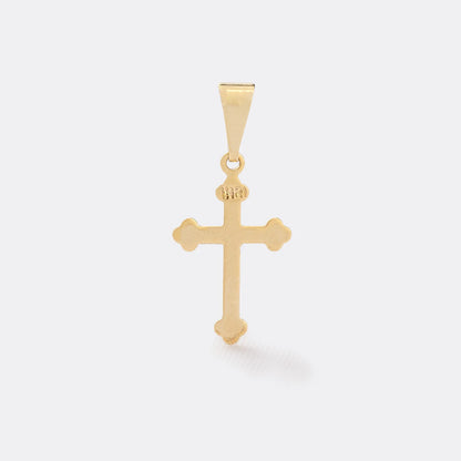 Dije Cruz INRI Delgada 1.5 cm en Oro Laminado