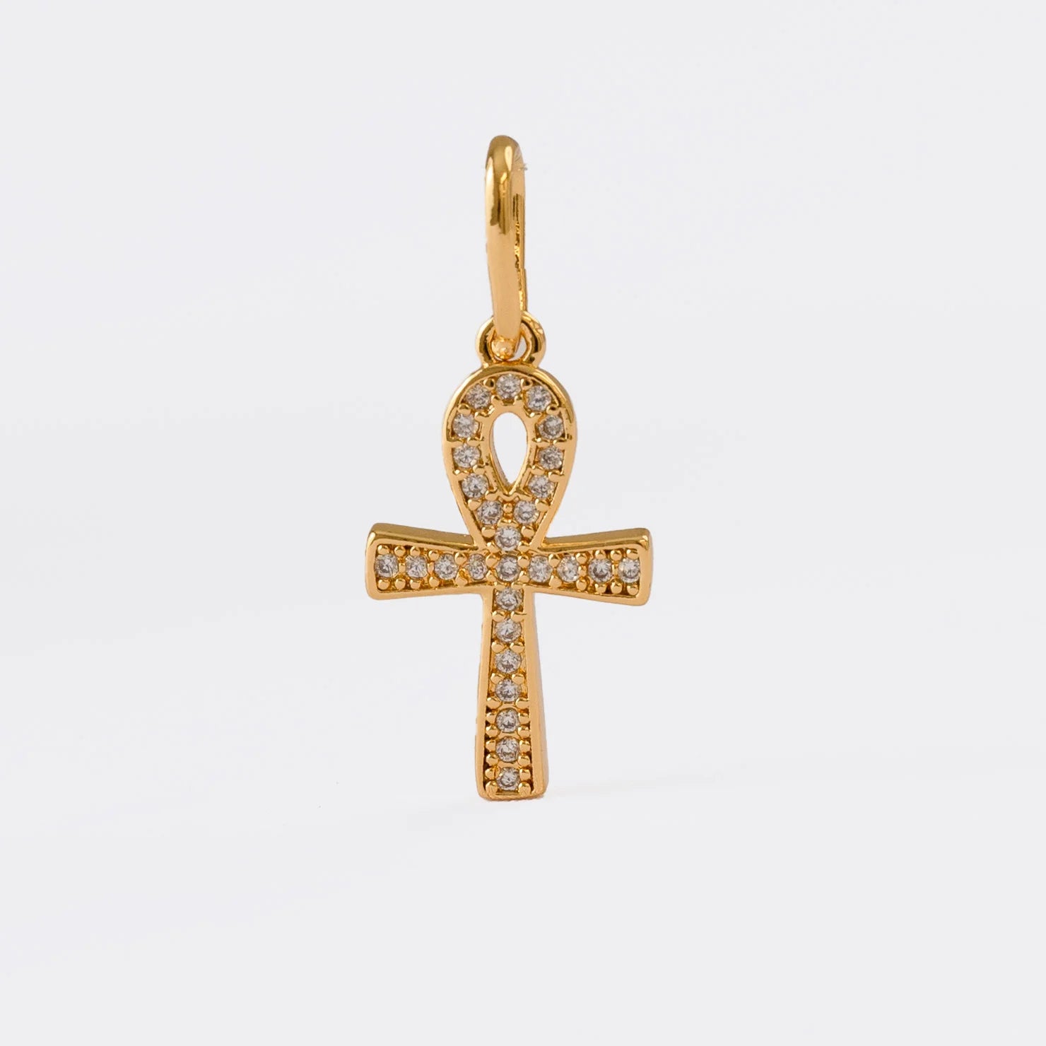 Dije Cruz Ankh en Oro Laminado