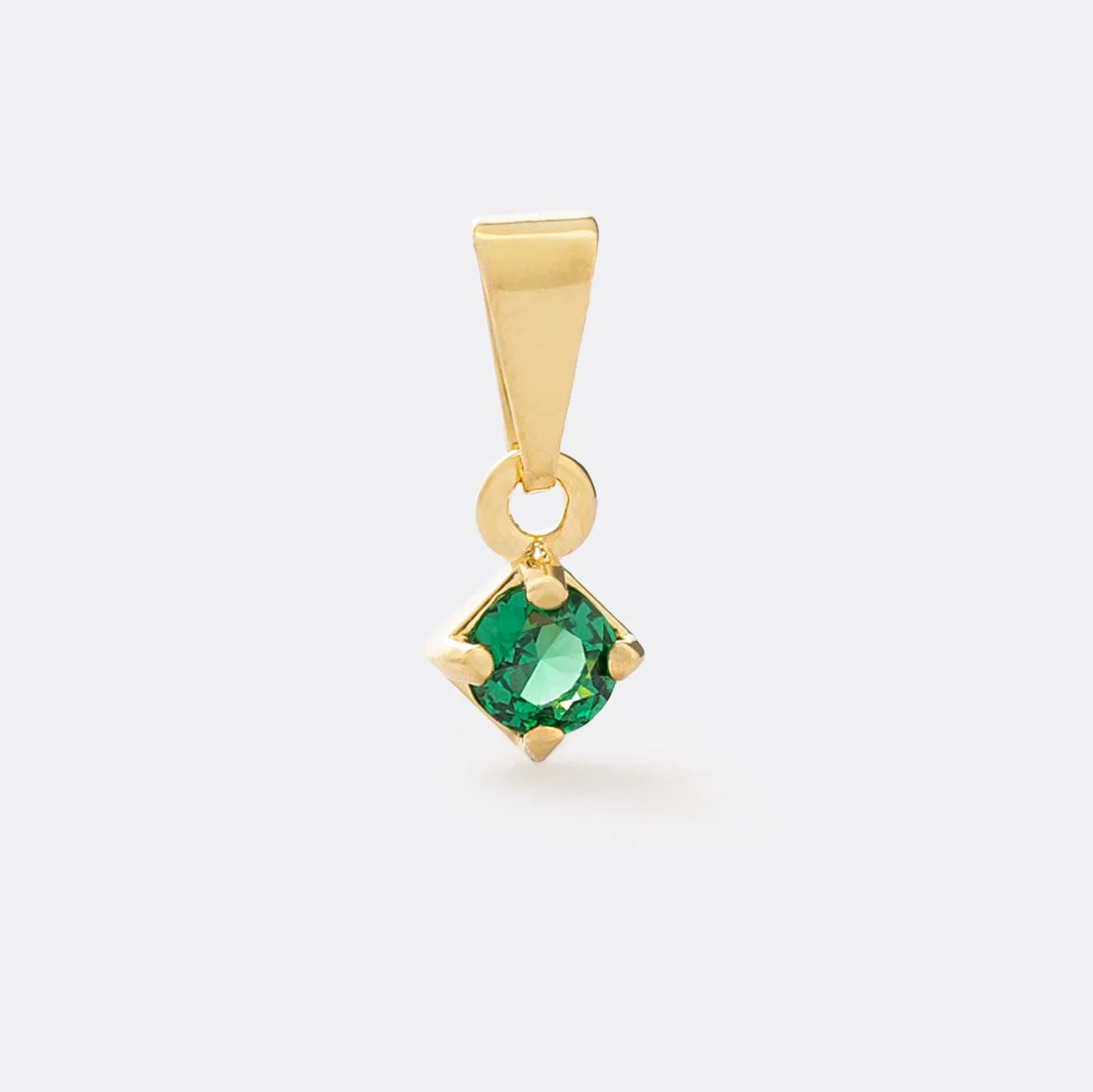 Dije Unique Verde en Oro Laminado