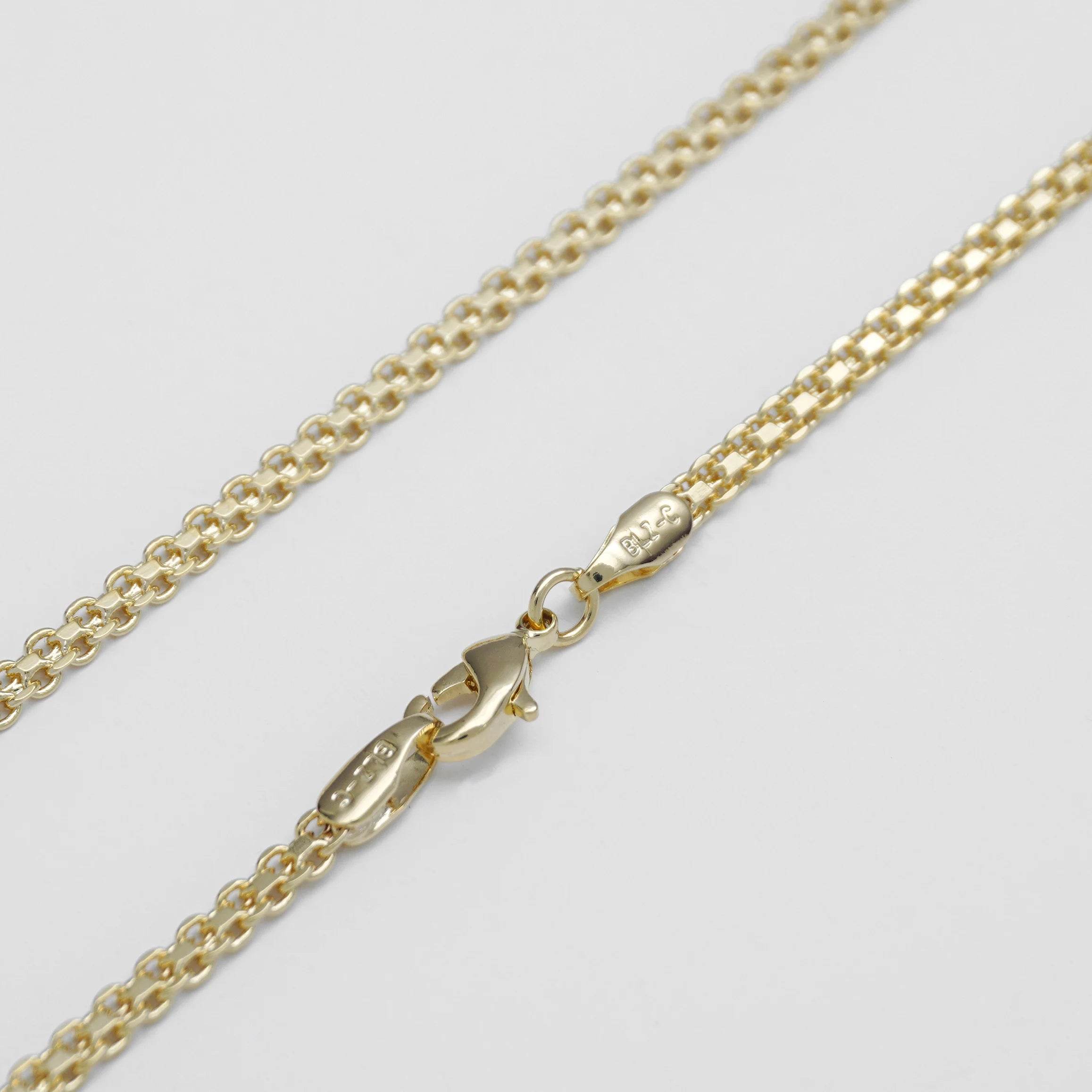 Cadena Tejido Chino 3 mm – 45 cm | Oro Laminado