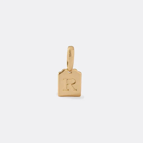 Placa Letra R en Oro Laminado