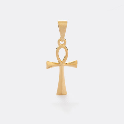 Dije Cruz de la Vida en Oro Laminado