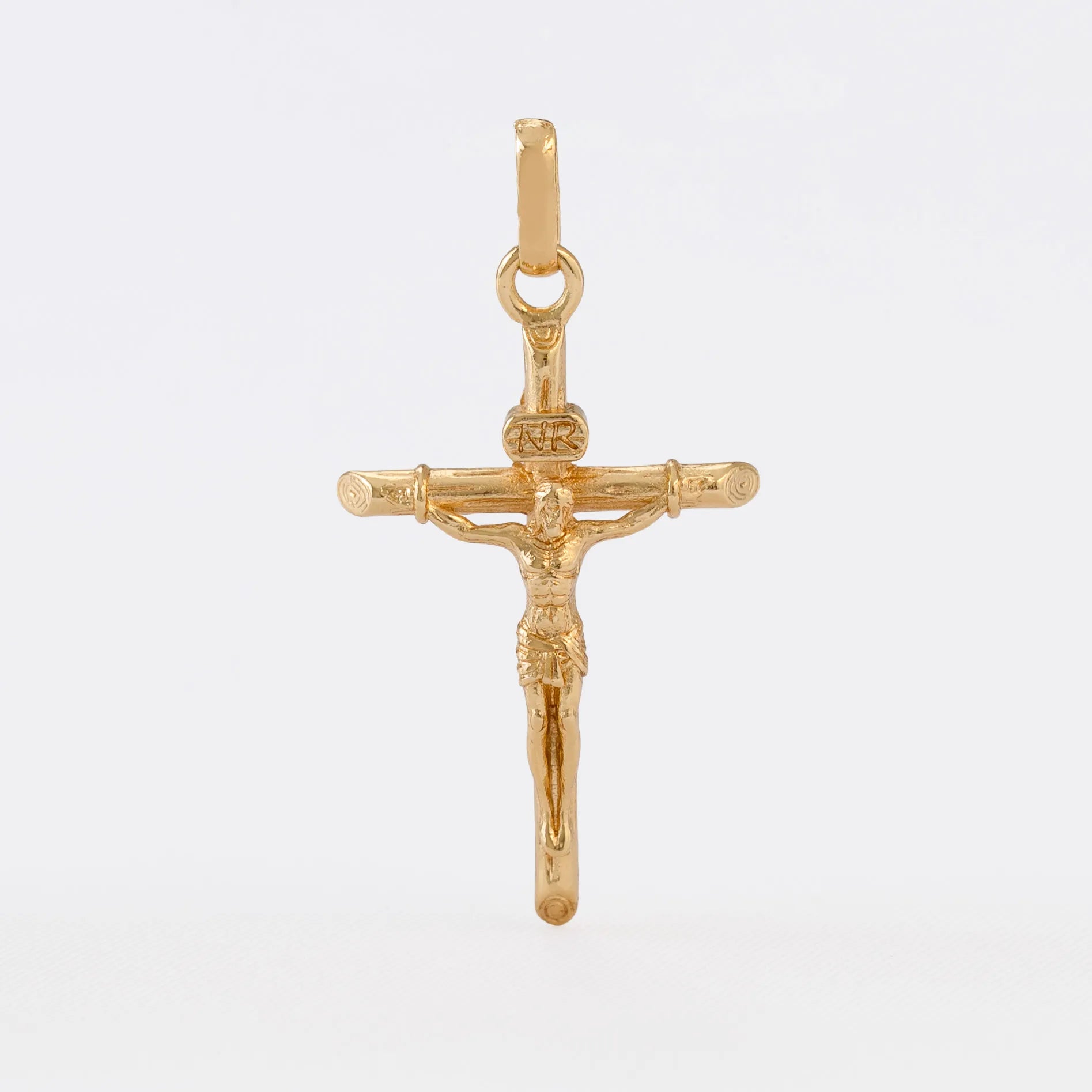 Dije INRI Redentor en Oro Laminado