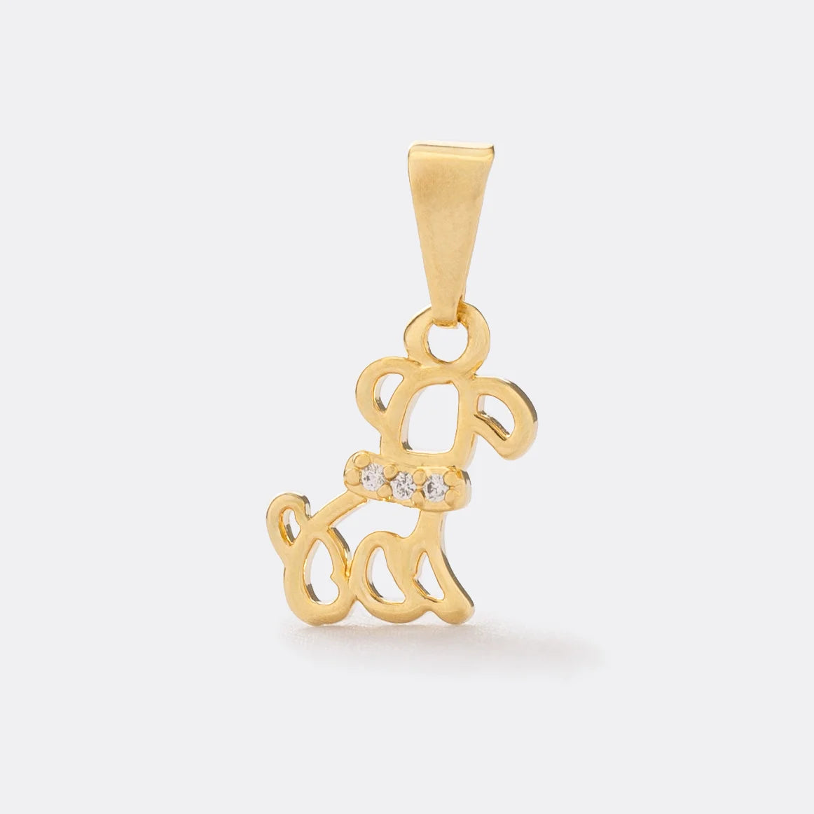 Dije Dog en Oro Laminado