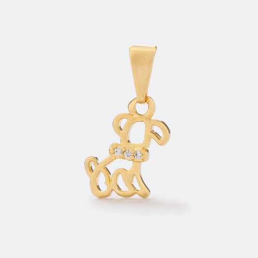 Dije Dog en Oro Laminado