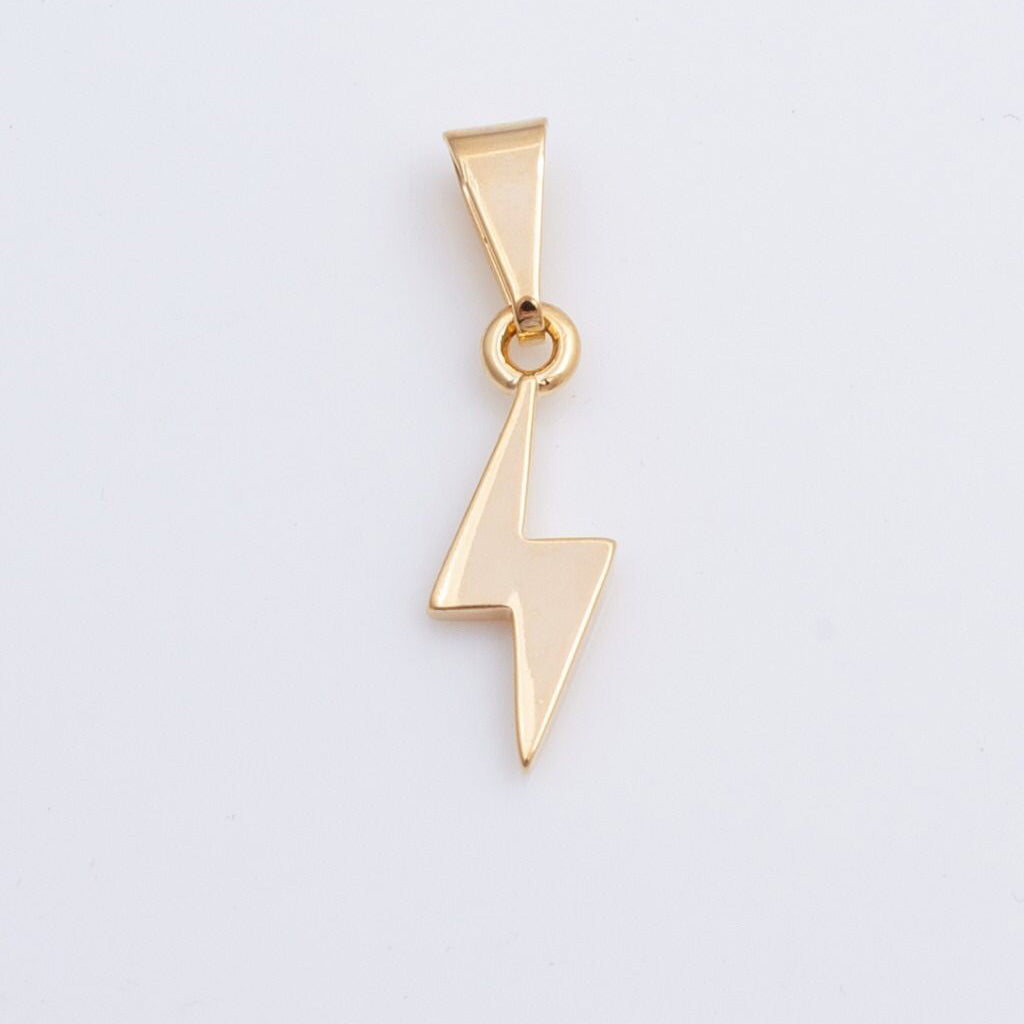 Dije Rayo Macizo en Oro Laminado