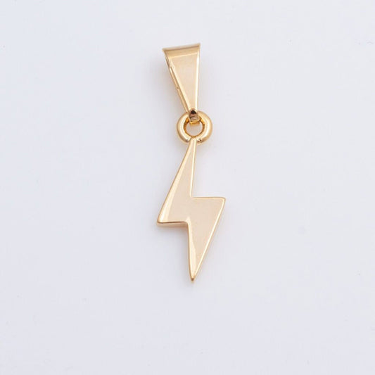 Dije Rayo Macizo en Oro Laminado