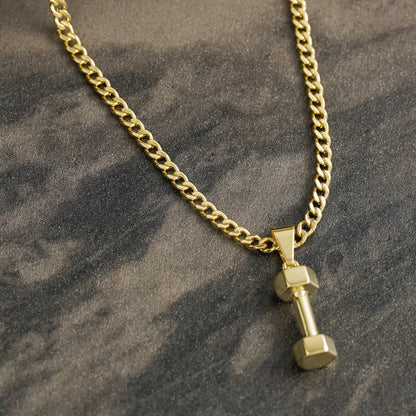 Dije Mancuerna 1.8 cm en Oro Laminado