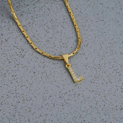 Dije Letra L en Oro Laminado