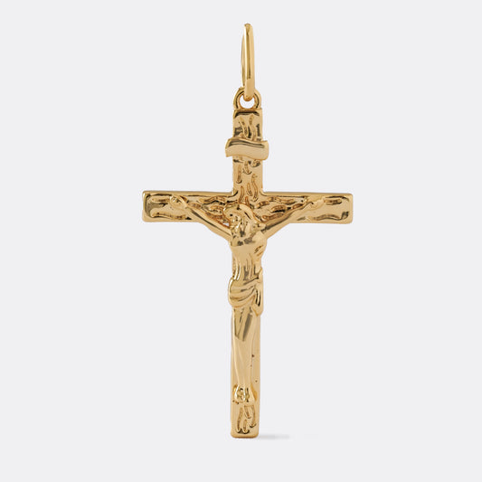 Dije Santa Cruz G en Oro Laminado